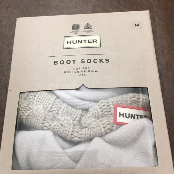 Hunter Boot Socks The Original Hunter Boot Sock Medium Greige - New with box - Picture 1 of 1